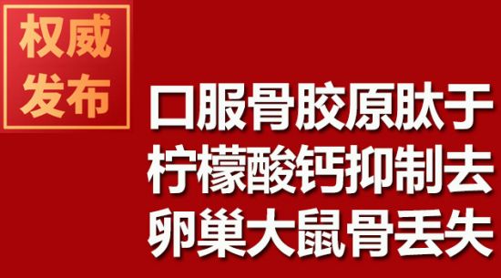 口服骨胶原肽于柠檬酸钙抑造去卵巢大鼠骨迷失